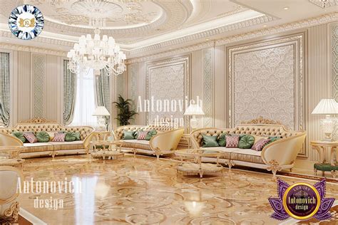 Royal Style Living Room Interior Design By Luxury Antonovich Design By