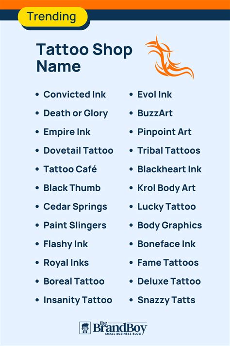 750 Tattoo Shop Names Ideas Generator Guide