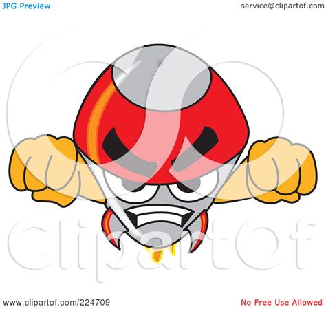 Royalty Free Rf Clipart Illustration Of A Rocket Mascot Cartoon Character Flying Forward By