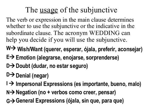 spanish present subjunctive notes subjunctive spanish spanish learning spanish