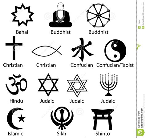 Religion Symbols Religious Stock Vector Image Of Religion