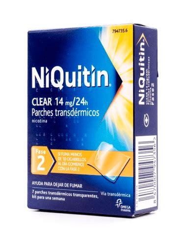 NIQUITIN CLEAR 14 MG 24 H 7 PARCHES TRANSDÉRMICOS