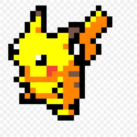 Pikachu Pixel Art With Grid