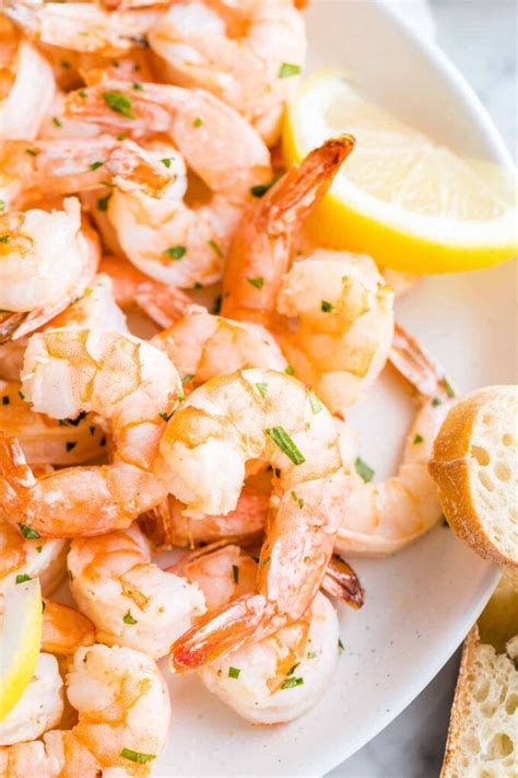 Run under tap water, then pat dry with paper towel. Air Fryer Shrimp made with Garlic and Lemon are so easy to ...