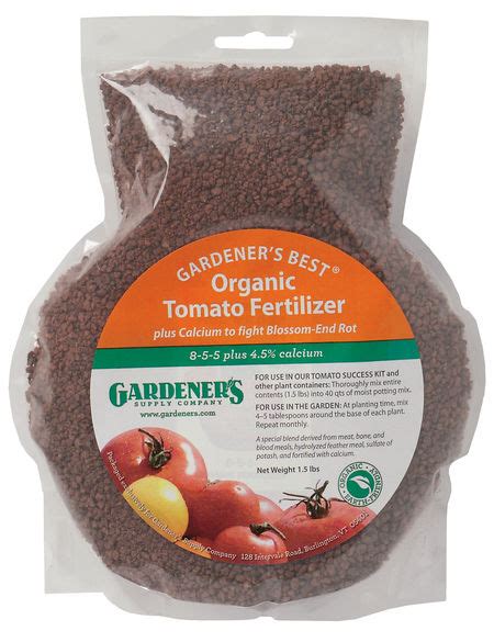 Gardeners Best Organic Tomato Fertilizer 8 5 5