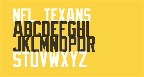 Nfl Texans Free Font What Font Is
