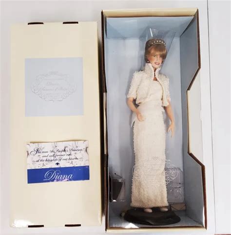 Franklin Mint Diana Princess Of Wales Porcelain Portrait Doll Tall