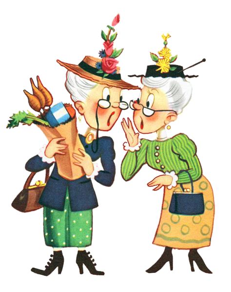 Imagimeris Old Lady Cartoon Illustration Greeting Card Art