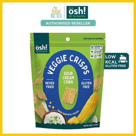 Oh So Healthy Sour Cream Corn Veggie Crisps 50g Gluten Free Low Cal