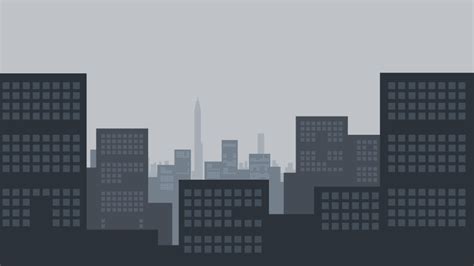 2d Cityscape In Overcast Openclipart