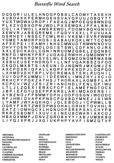 Free Printable Word Search Puzzle