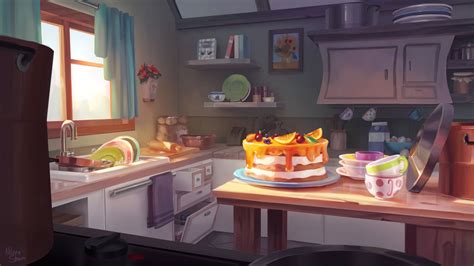 Discover kitchen rugs on amazon.com at a great price. ArtStation - Kitchen interior, Milena Vasyukova