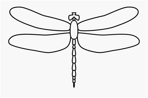 Download Clip Art Transparent Collection Of Free Dragonfly Svg - Black And White Dragonfly Outline Png ...
