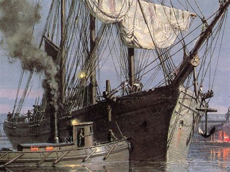 John Stobart Cleveland Moonlight Arrival In The Cuyahoga River C 1876