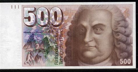 500 — натуральное число между 499 и 501. Switzerland money 500 Swiss Francs banknote 1977 Albrecht ...
