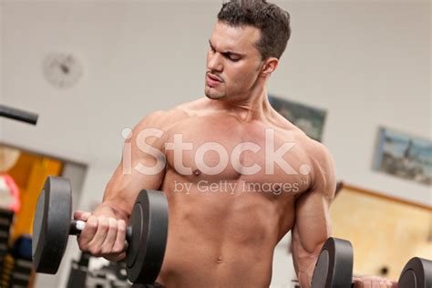 Man Doing Exercise At The Gymnasium Stock Photo Royalty Free Freeimages