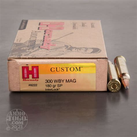 300 Weatherby Mag Ammo 20 Rounds Of 180 Grain Interbond By Hornady