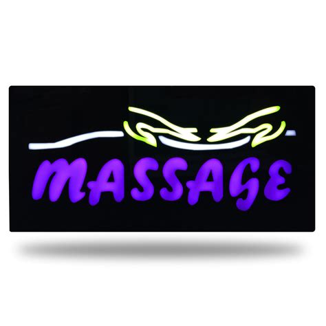 Massage Hands Image Beautiful Bright Neon Led Sign