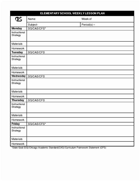 Free Lesson Plan Template Elementary Best Of Best S Of Blank Elementary
