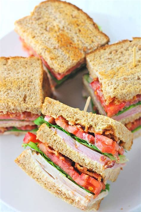 Ham and Turkey Club Sandwich • Now Cook This!