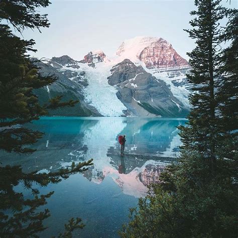 Berg Lake Is A True Beauty In The Shadows Of Mt Robson It Got Its