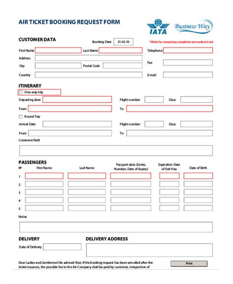 Travel Request Form Template ~ Excel Templates