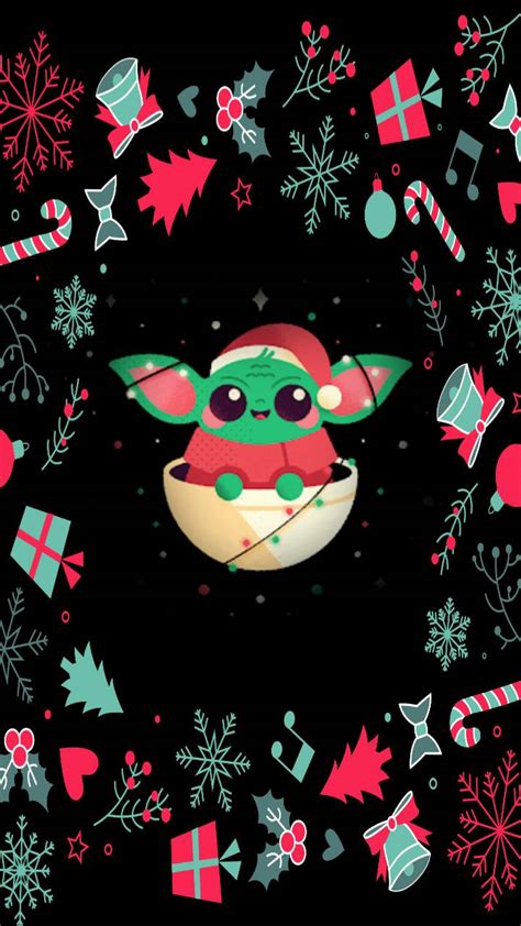 Baby Yoda Christmas Wallpapers Wallpaper Cave