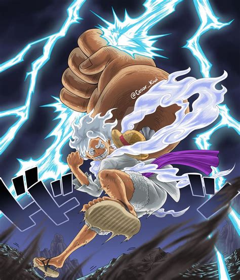 Luffy Gear 5 Thunder By Kiwideleste On Deviantart วอลล์เปเปอร์อะนิเมะ