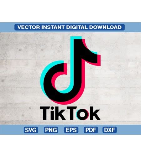 Tik Tok Logo Vector Svg Silhouette Cricut Cameo