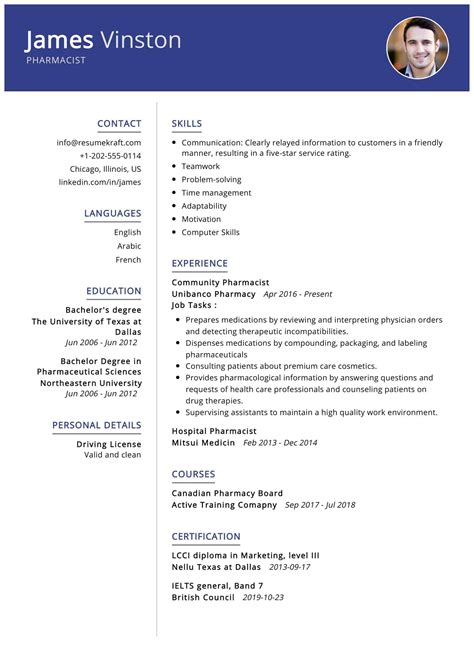Pharmacist Resume Sample Pdf Free Samples Examples And Format Resume