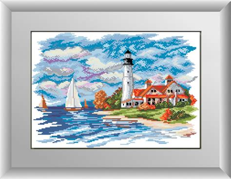 Seascape Lighthouse Dream Art Diamond Painting Squares