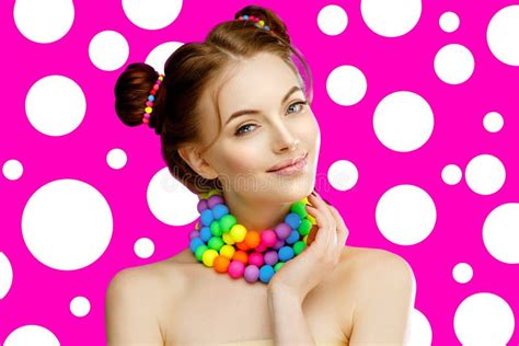 Candy Doll Stock Image Image Of Neck Model Funky Happy 24572821