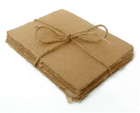 Brown Handmade Recycled Kraft Paper Small Sheets X