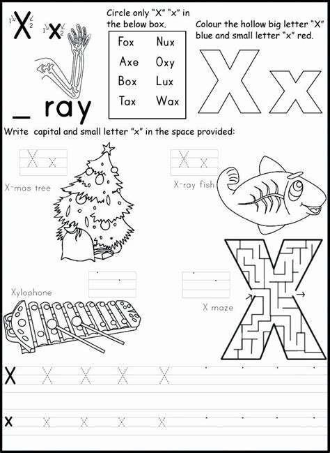 Letter X Worksheets For Preschool Letter X Worksheets For Preschool