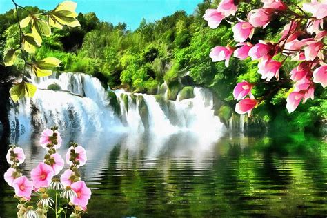 20 Inspiration Waterfall With Flowers Ritual Arte