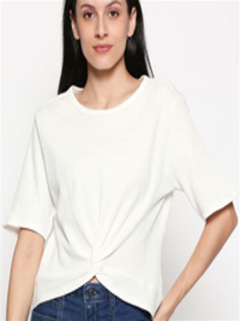 Buy People Women White Solid Top Tops For Women 13339330 Myntra