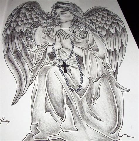 Wonderful Praying Angel Tattoo Diseños De Tatuaje De ángel Dibujos