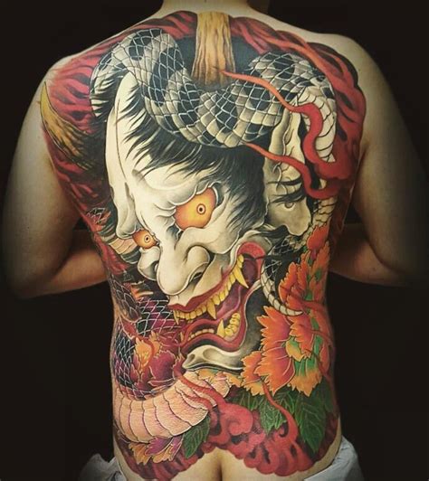 great fullback hannya tattoo done by artist 🔥 hajin irezumi asian inkandart japanese tattoo