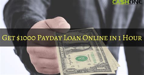 Cashone Get 1000 Payday Loan Online In 1 Hour