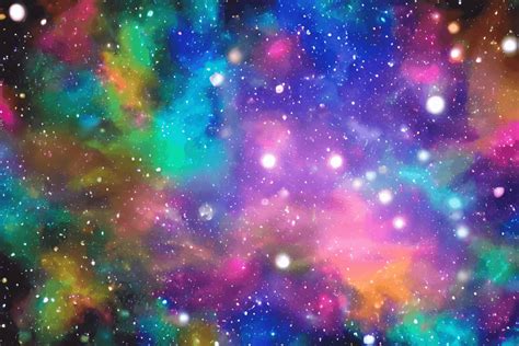 Beautiful Vibrant Galaxy Space Background · Creative Fabrica