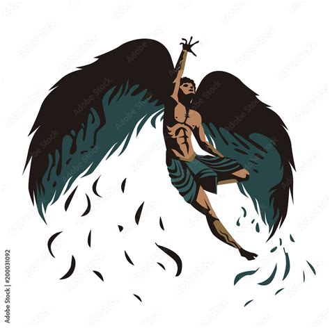 Icarus Greek Myth Stock Vektorgrafik Adobe Stock