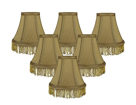 Silk 6 Inch Bell With Fringe Chandelier Lamp Shade 5 Colors Urbanest