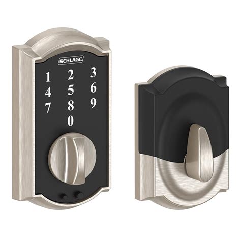 Schlage Camelot Satin Nickel Touch Electronic Deadbolt Be375 Cam 619