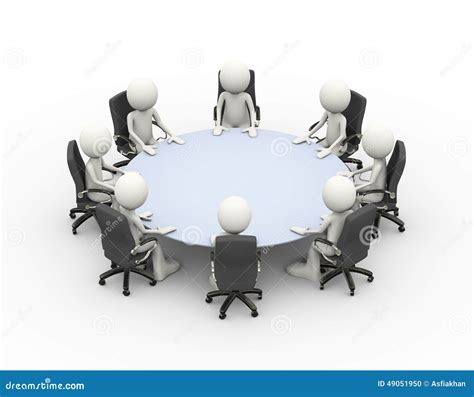 Mesa De Reuniones De La Reunión De Negocios De La Gente 3d Stock De