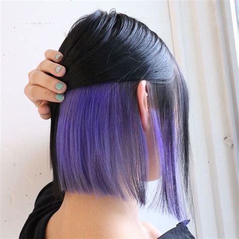 Purple Hair Hair Dyed Underneath Dyed Hair Purple Hair