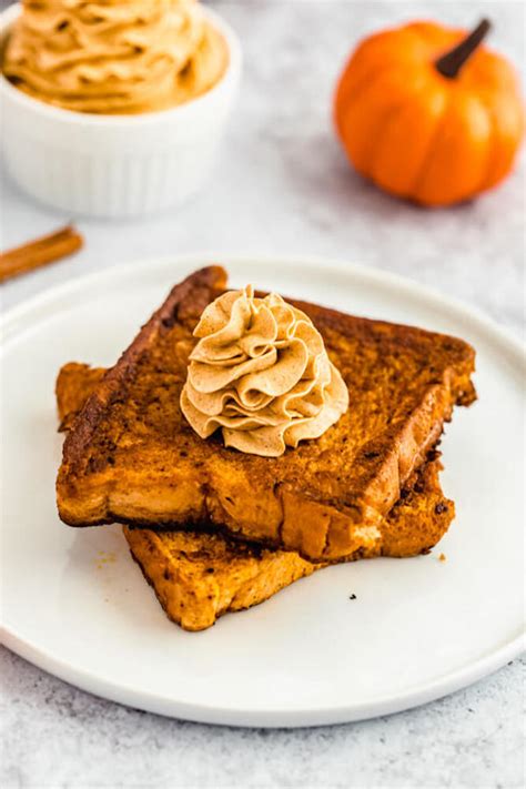 Pumpkin French Toast With Whipped Pumpkin Spice Honey Butter