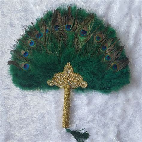 Peacock Feather Fan Etsy