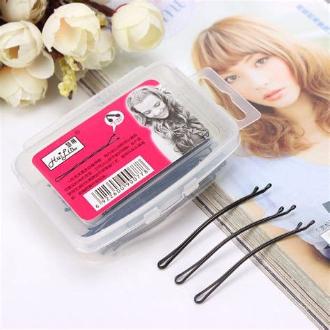 4 Kinds Simple Black Bobby Pins Metallic Hair Clips And Pins
