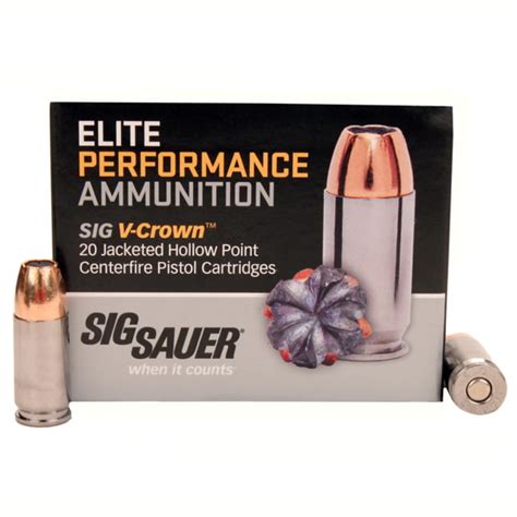 9mm Luger Ammo 20 Rounds 147 Grain Jacketed Hollow Point Jhp Sig Sauer Buy Bulk Ammo