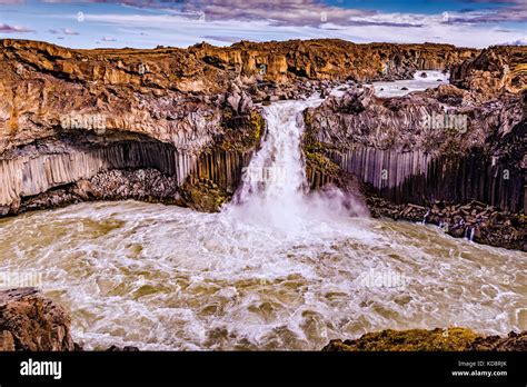The Spectacular Aldeyjarfoss Waterfall In North Iceland Complete With